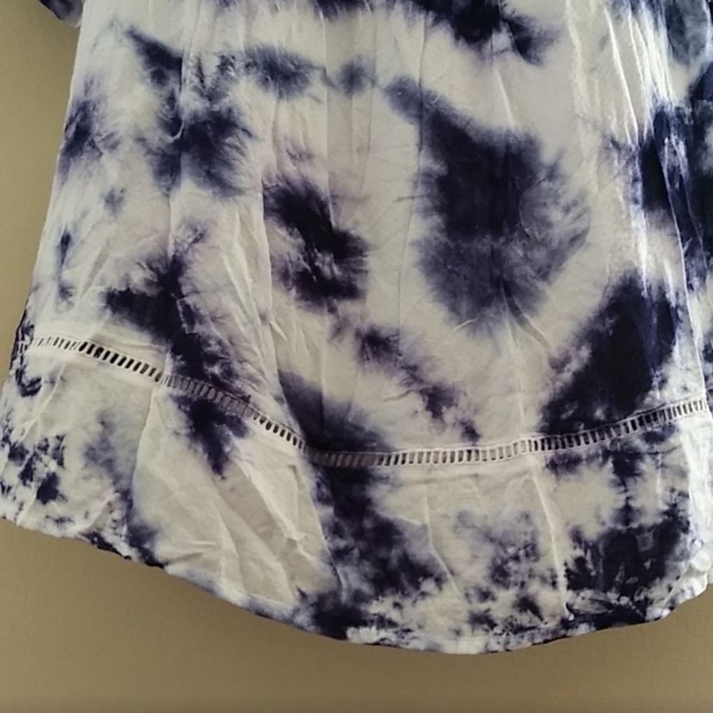 Knox Rose Tie Dye Flutter Sleeves Tunic Top Women’s Small Festival Boho Hippie - Picture 4 of 7